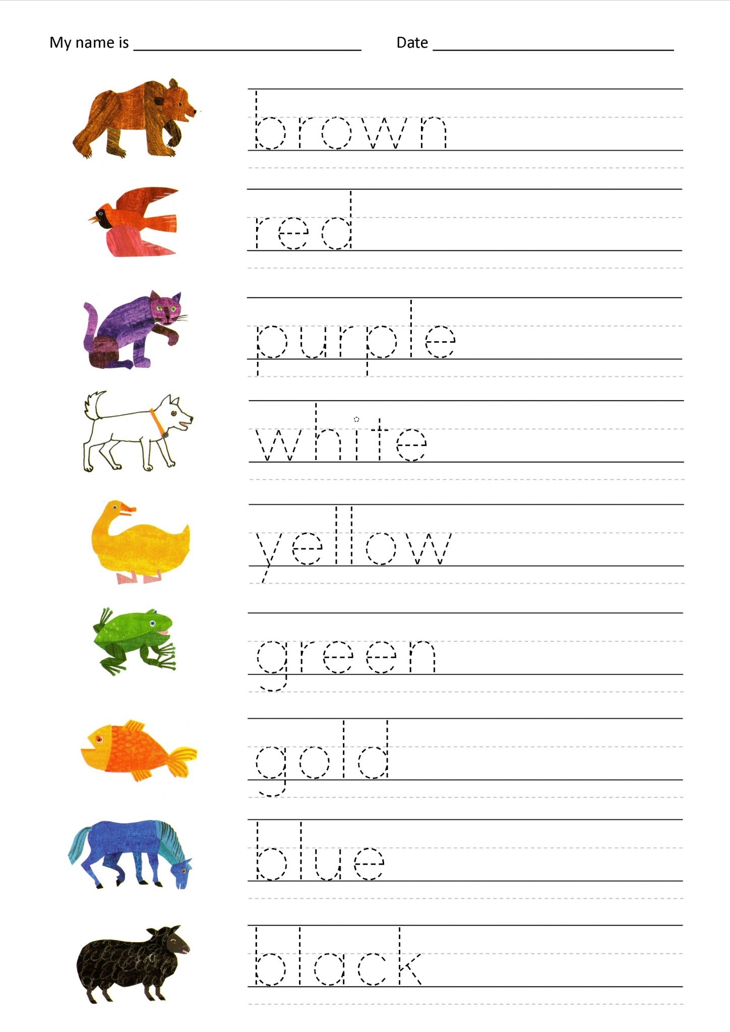 free printable work for kids