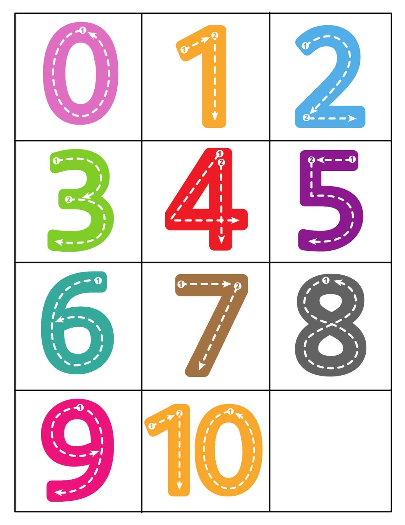 0 10 Printable Numbers Free Templates In All Sizes Worksheets 