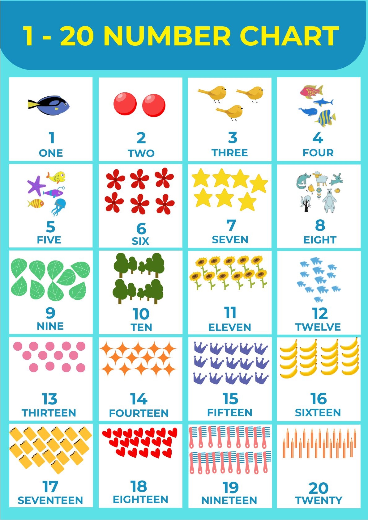 number chart printable