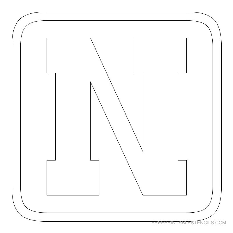 1 Free Printable Block Letters Stencils A Z