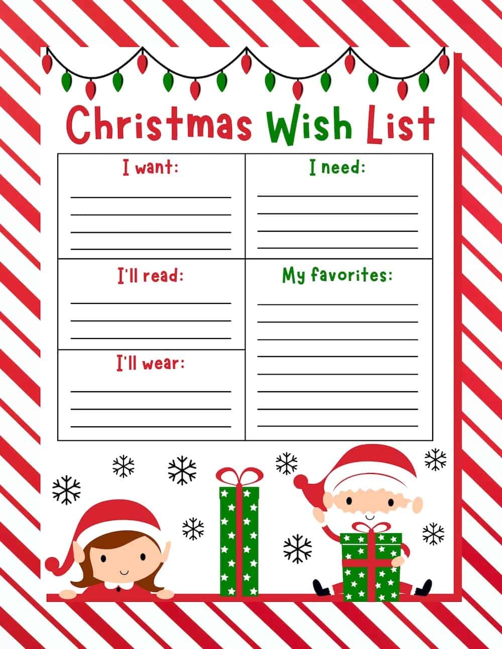 10 Free Christmas Wish List Printables For Kids Prudent Penny 