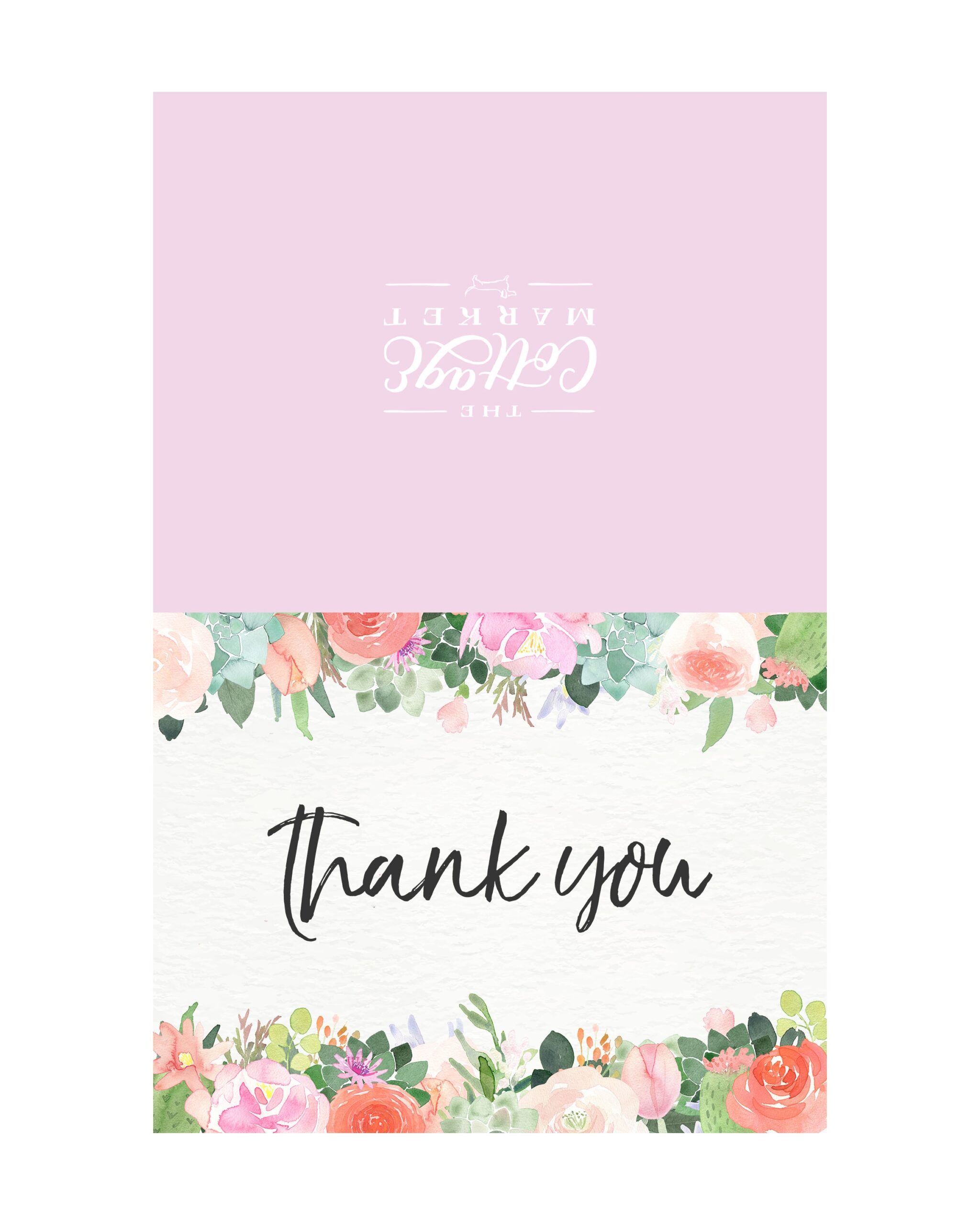 thank you card printable template