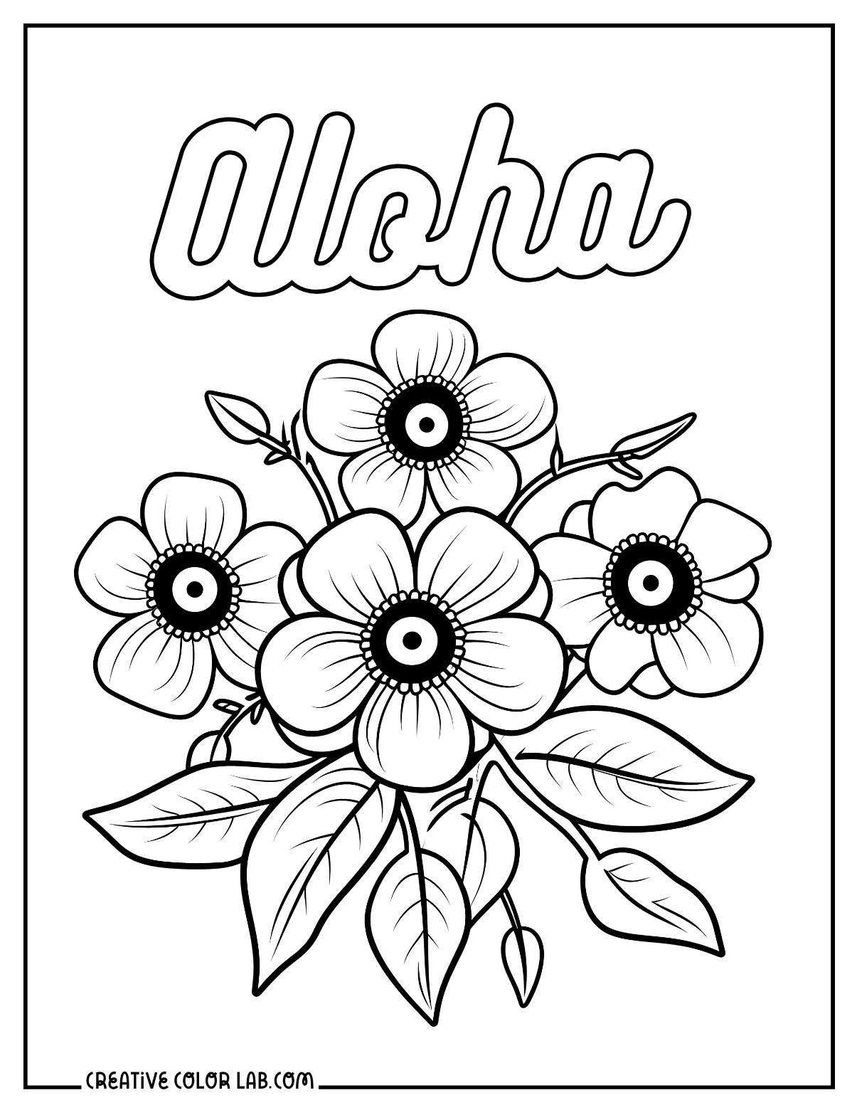 floral coloring pages printable