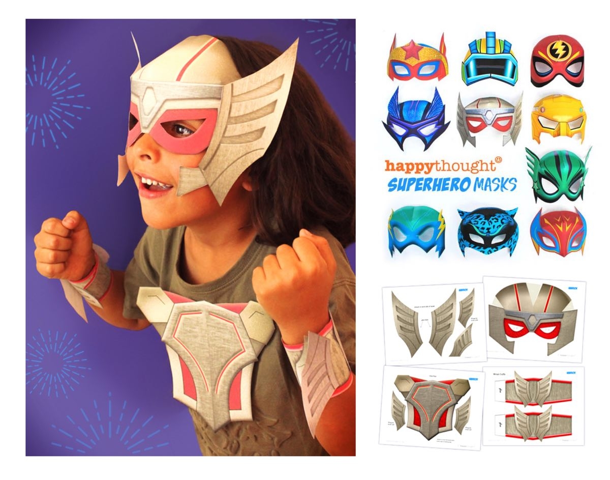 printable superhero mask template