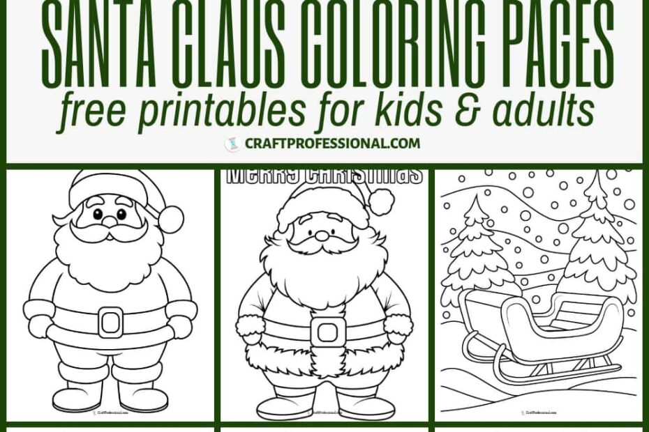 10 Santa Coloring Pages
