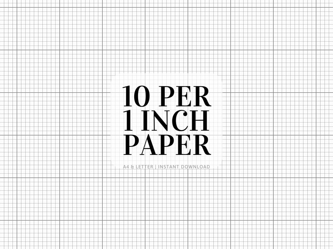10 Squares Per Inch Graph Paper Printable 10x10 Graph Paper 