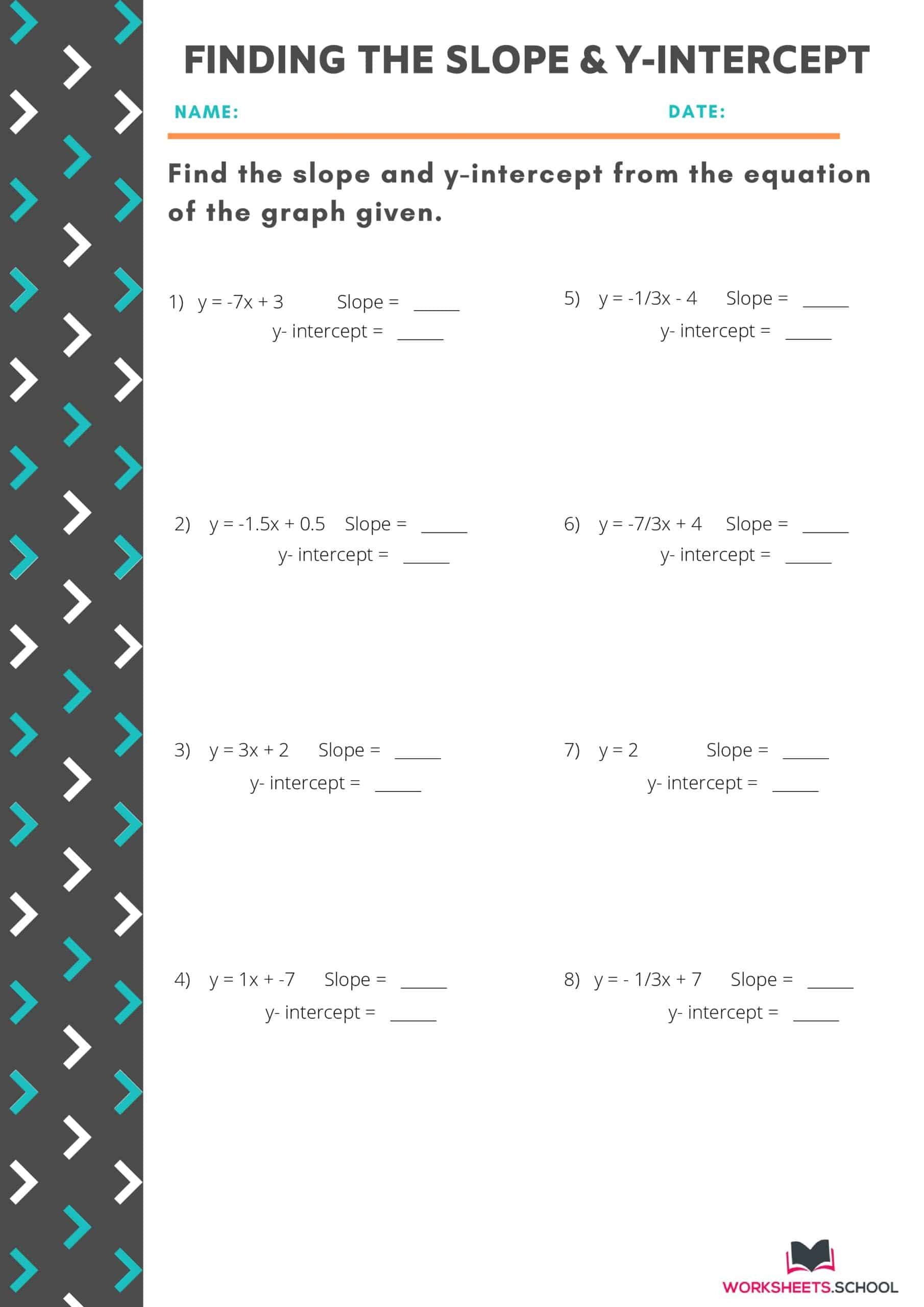 10 Variations Of Slope Worksheets with Answers EduWorksheets