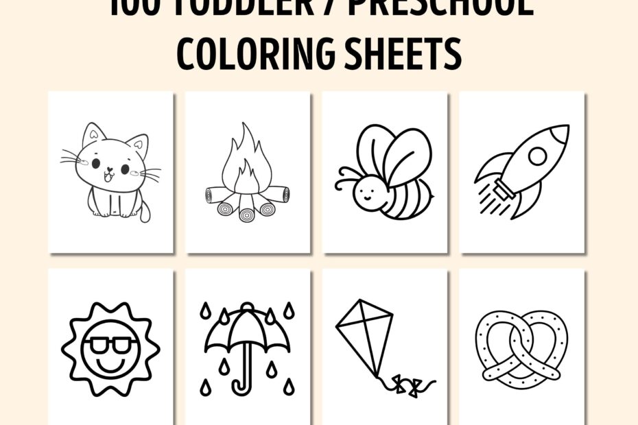 100 Printable Preschool Coloring Toddler Coloring Toddler