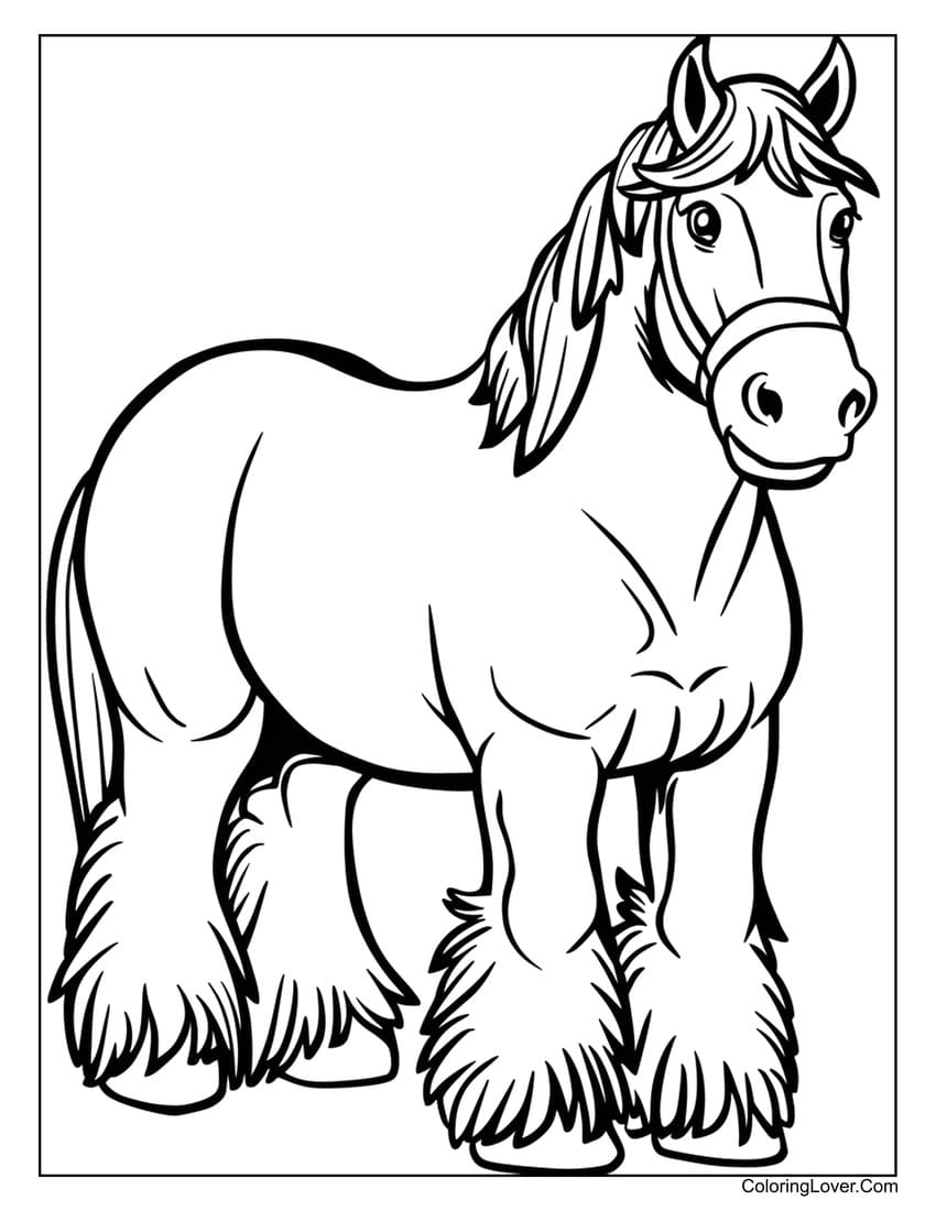 printable coloring horse