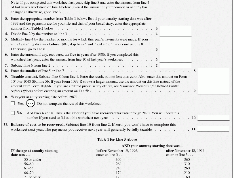 1040 2023 Internal Revenue Service Worksheets Library