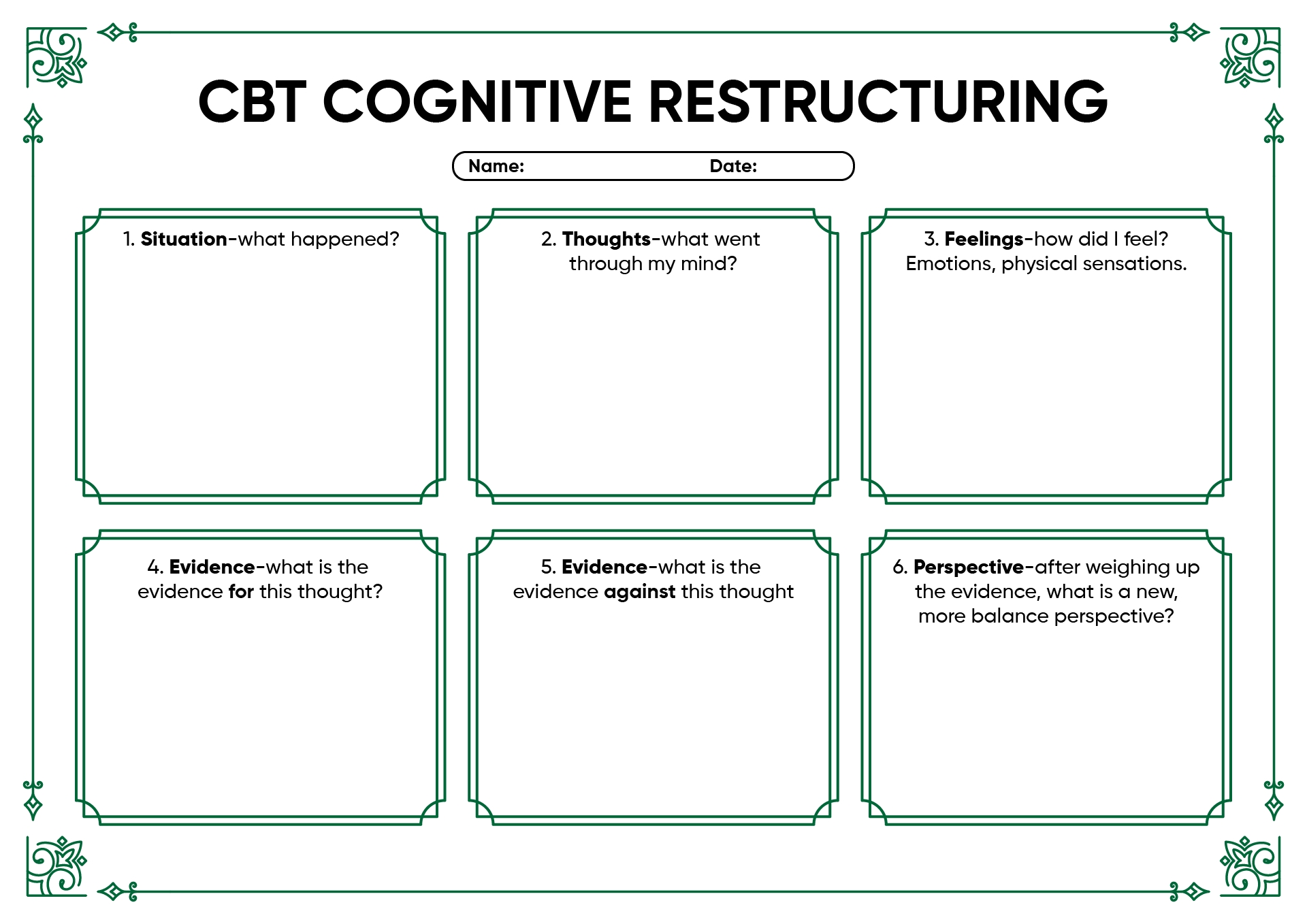 12 Cognitive Distortions Worksheets For Therapy Free PDF At 