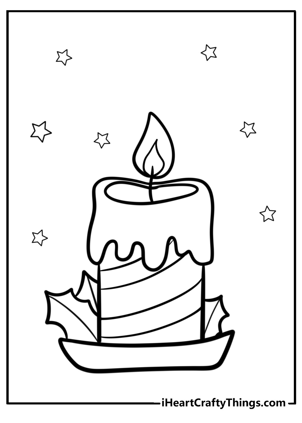 15 Christmas Candle Coloring Pages Free Printable PDF 