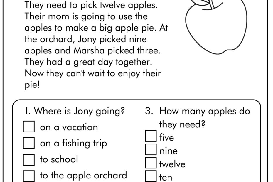 15 First Grade Reading Comprehension Worksheets Free PDF At