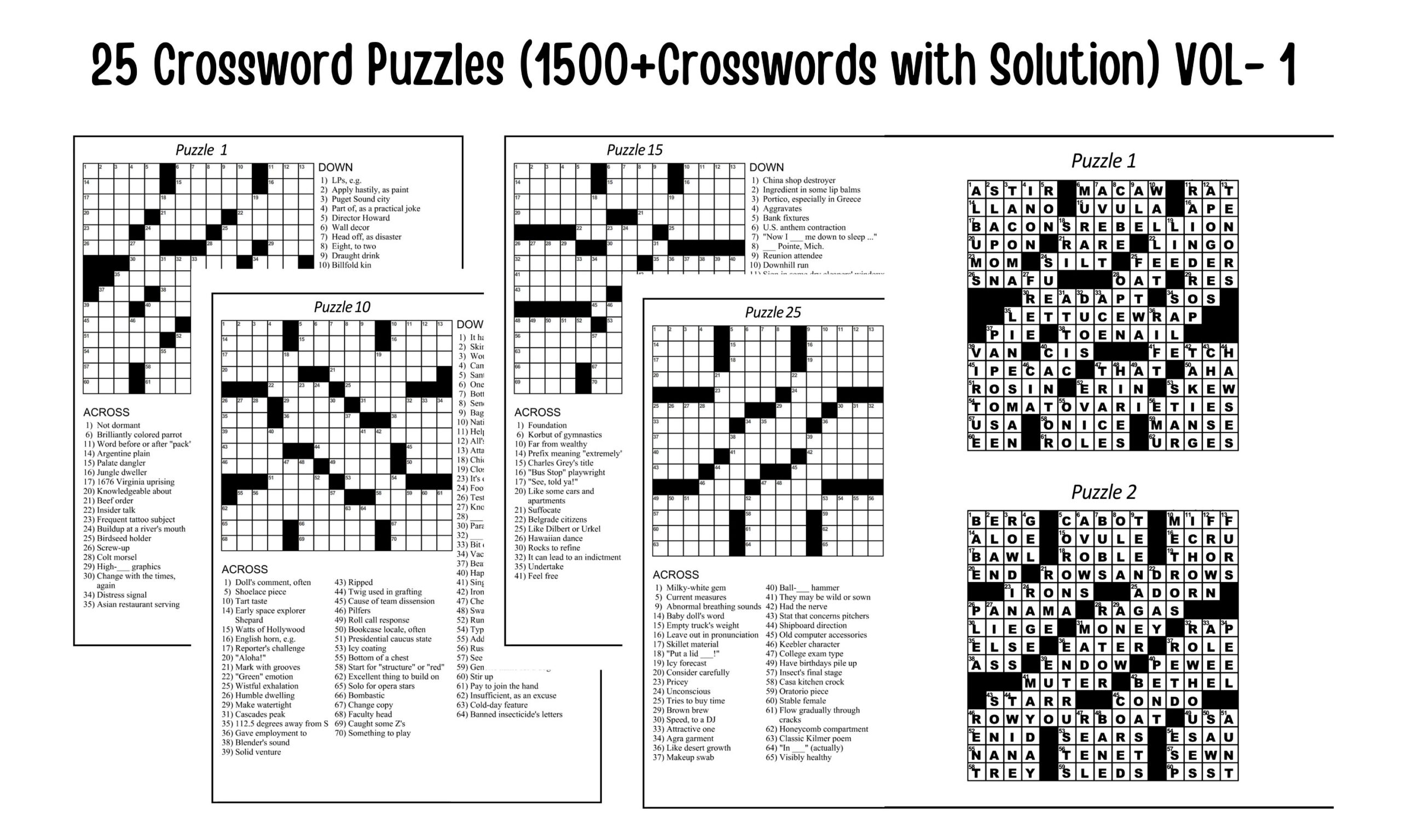 daily crossword puzzle answers today printable