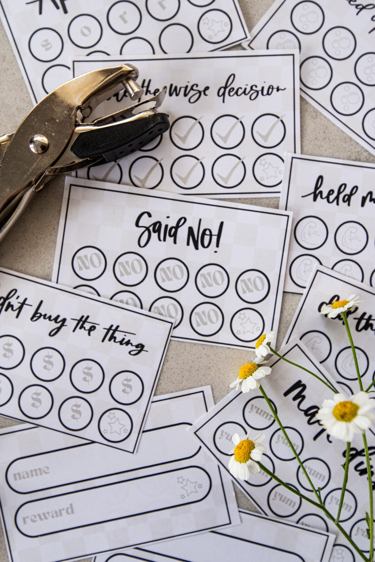 16 Free Printable Punch Cards For Adults Kids Hand Lettered Printables