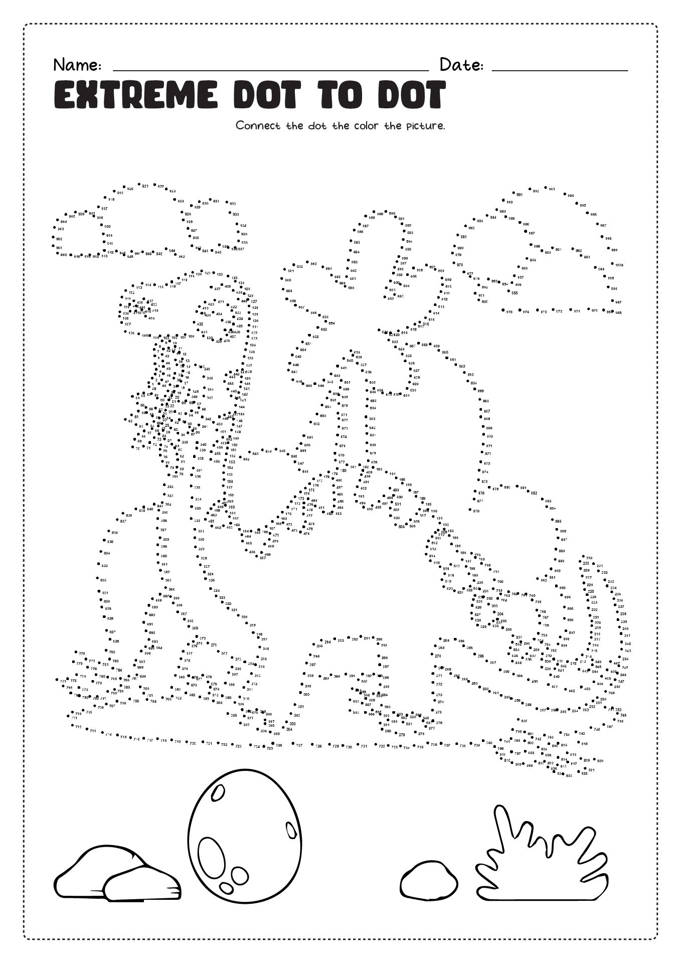 hard dot to dot free printables