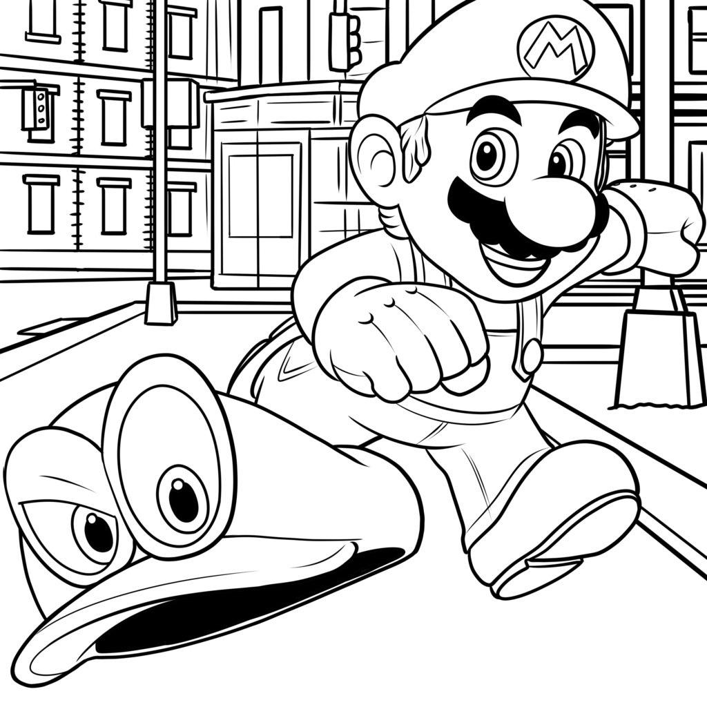 free printable super mario coloring pages