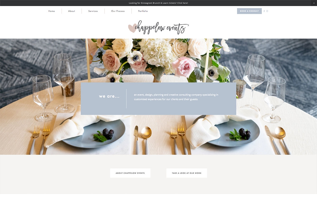 event company website template