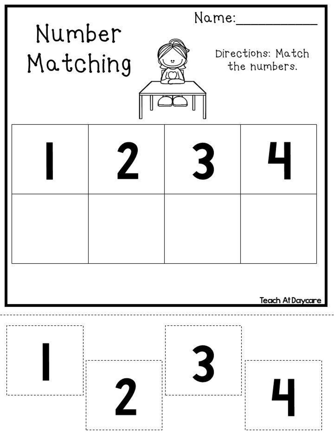 number 4 worksheet