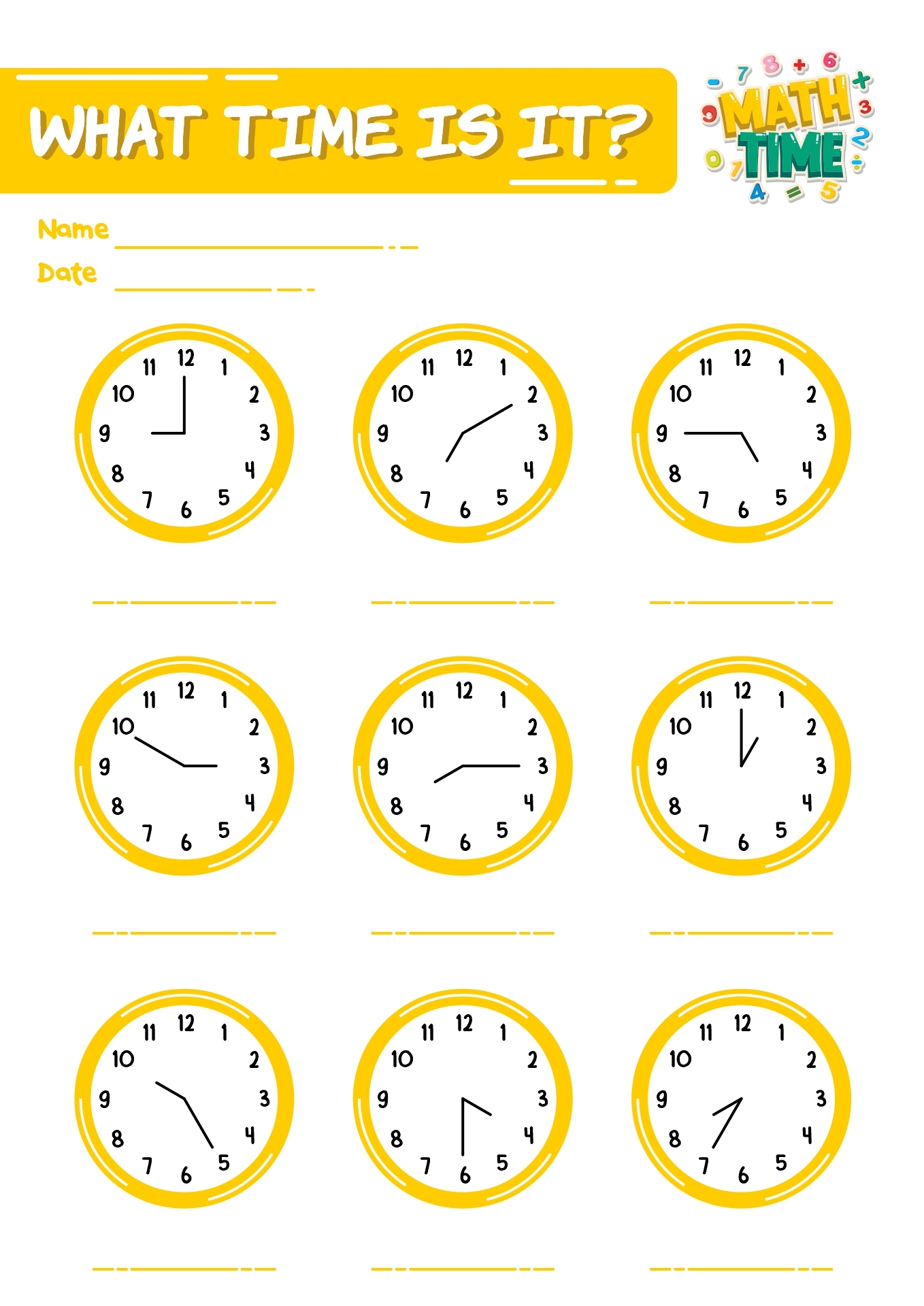 19 Telling Time Worksheets For First Grade Free PDF At Worksheeto