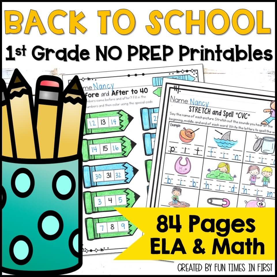 free worksheets for first graders