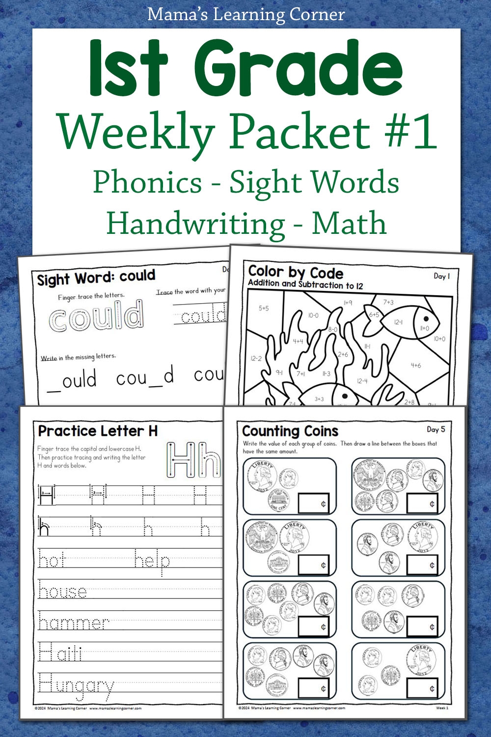 free worksheets for 1st grade