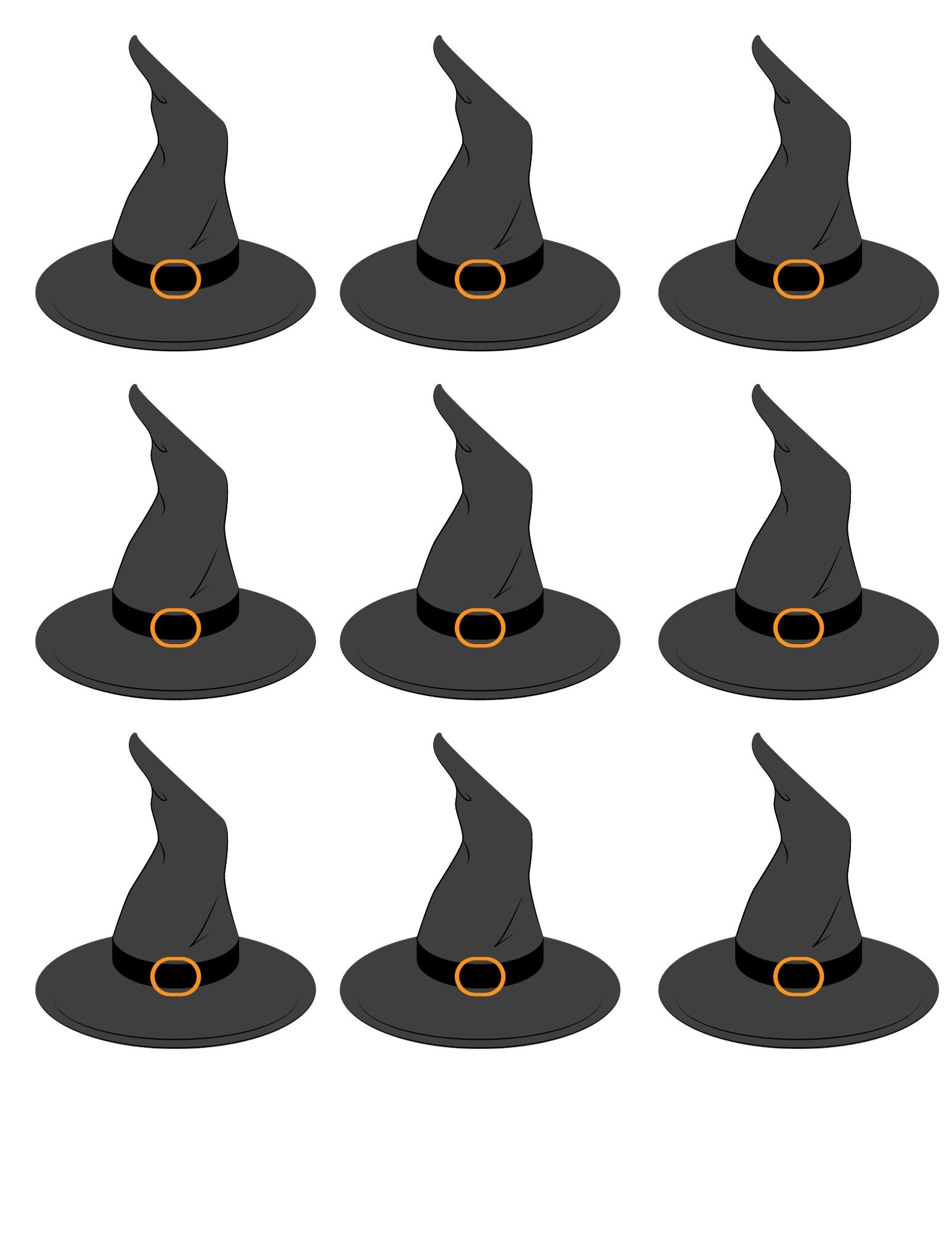 witches hat template printable