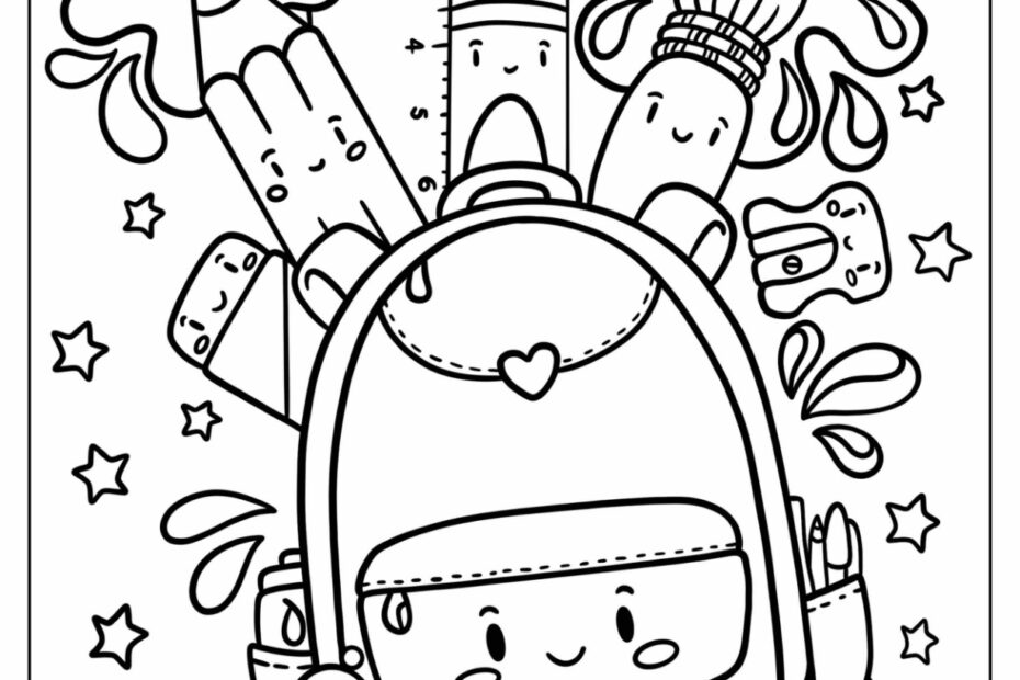 20 Back To School Coloring Pages Free Printables Worksheets Library