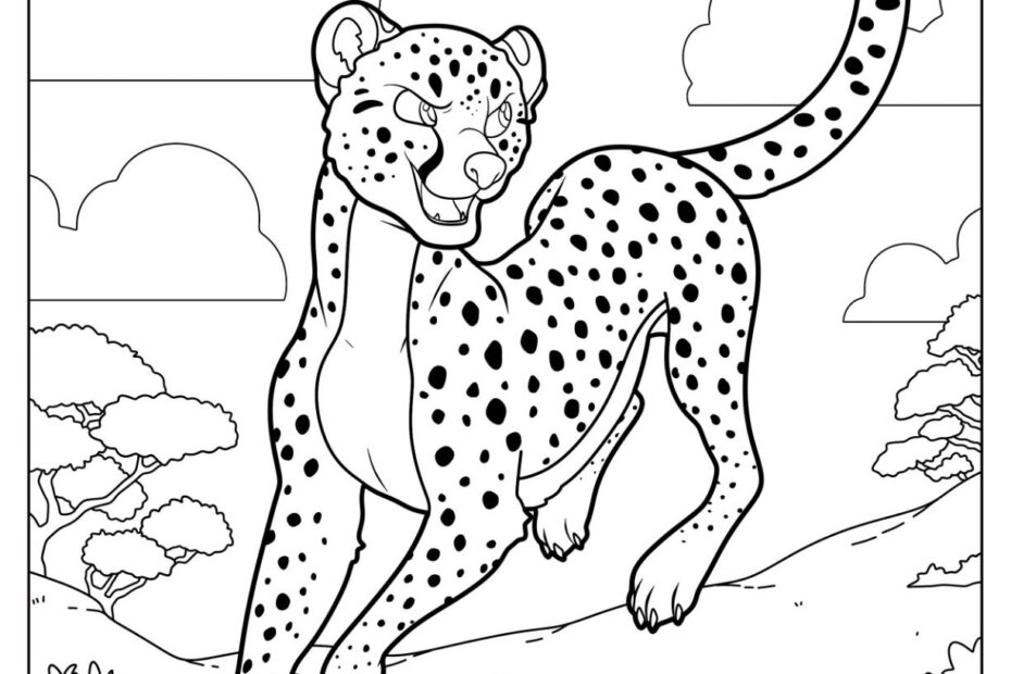 20 Cheetah Coloring Pages Free PDF Printables