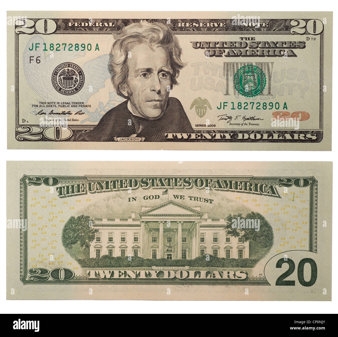 20 Dollar Bill Front And Back Hi res Stock Photography And Images 