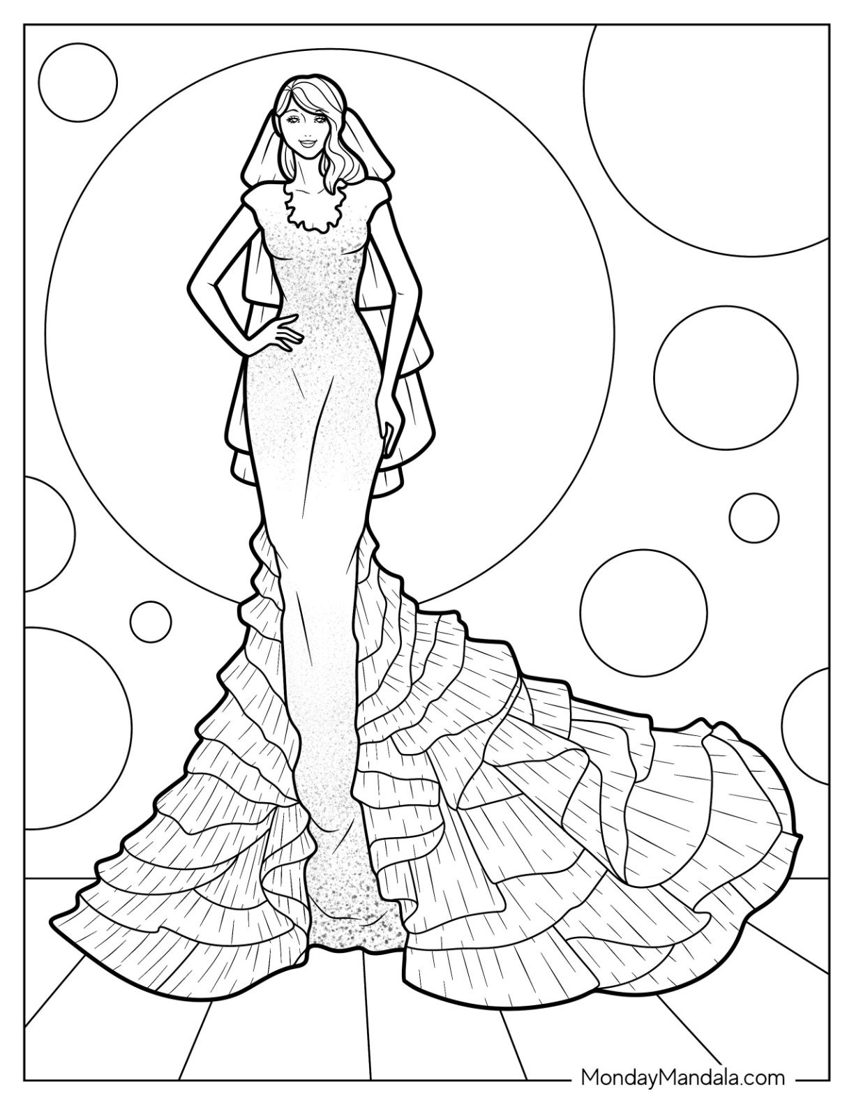 princess dress coloring pages