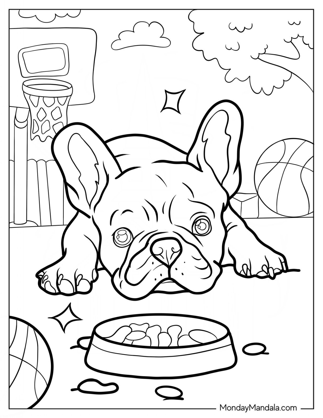 20 French Bulldog Coloring Pages Free PDF Printables 
