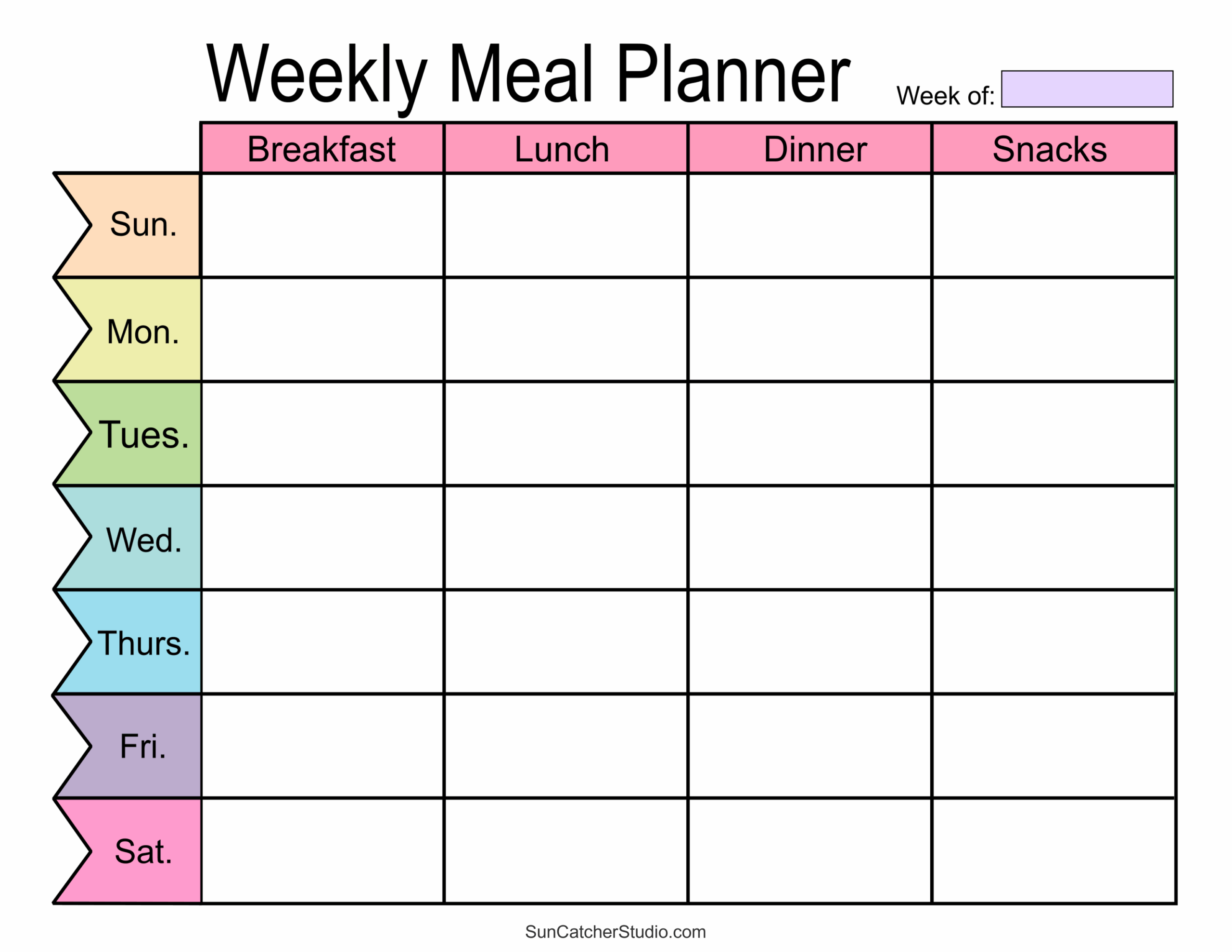 20 Meal Planning Templates That Will Take The Stress Out Of Cooking Worksheets Library