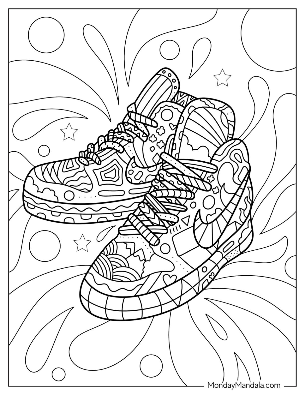 coloring pictures shoes
