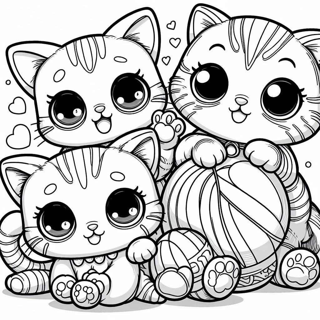 20 Page Pack Printable Cute U0026 Epic Cats Coloring Book Etsy