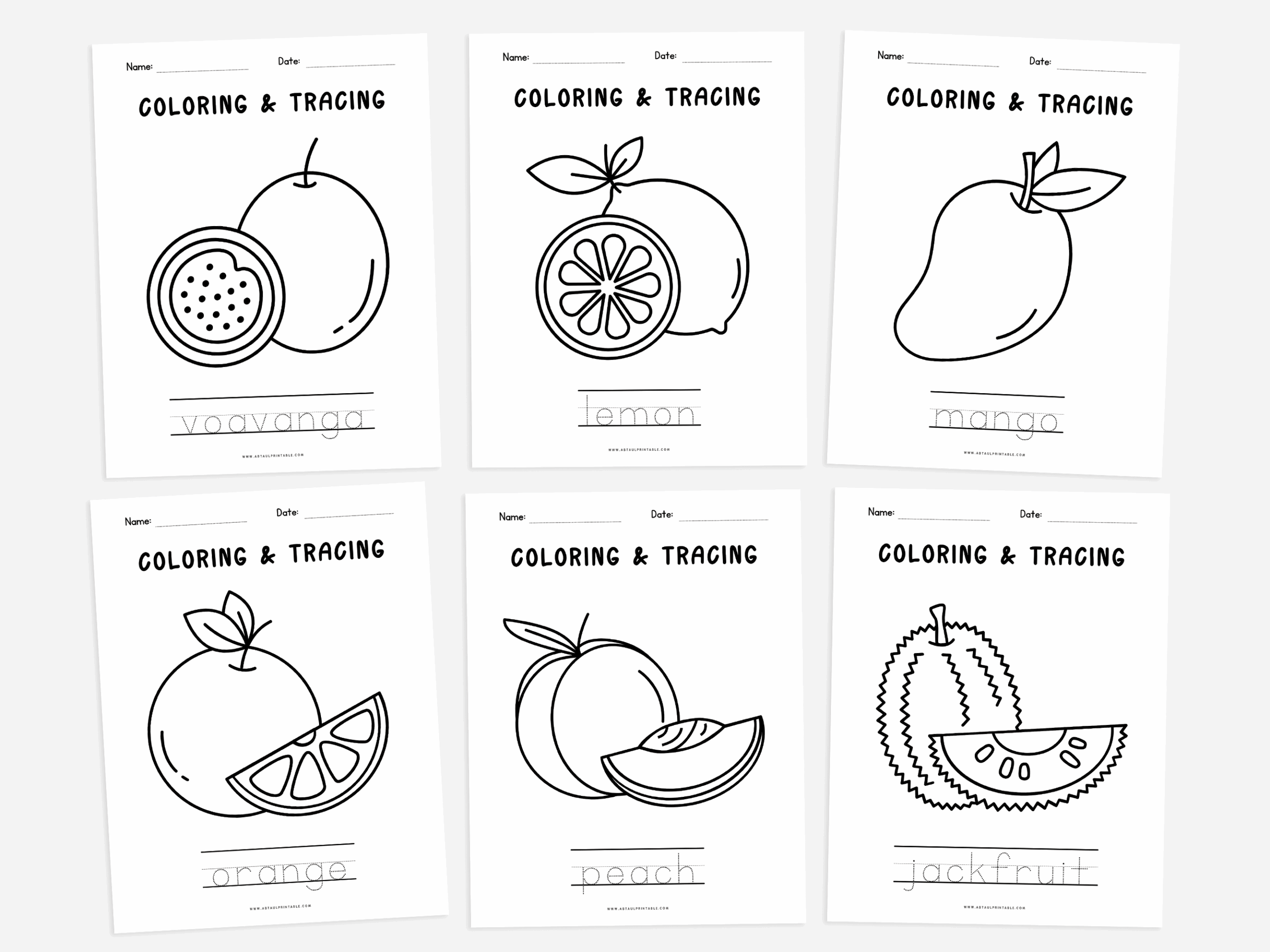 printable fruit coloring sheets