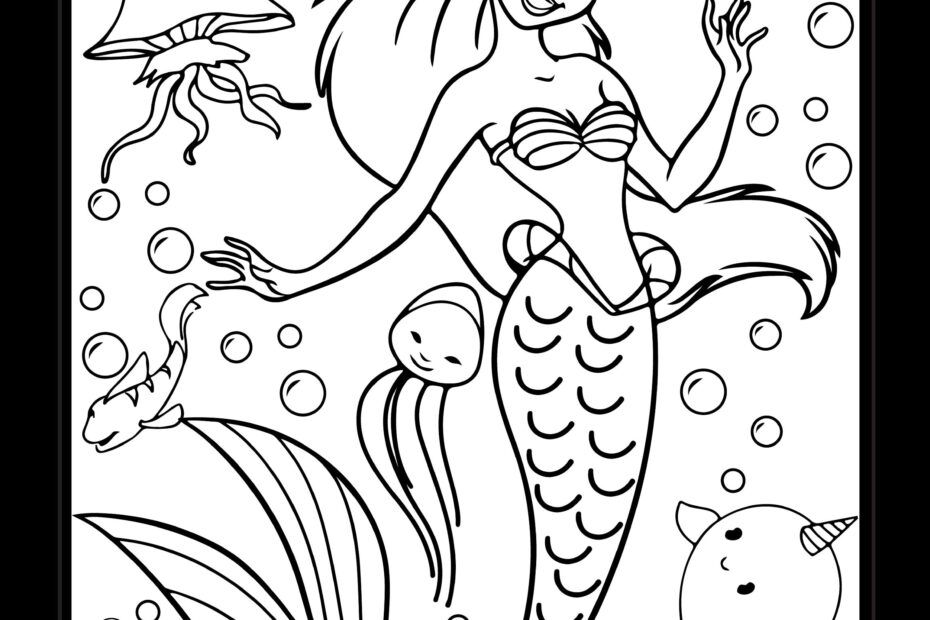 20 Printable Mermaid Coloring Pages Etsy