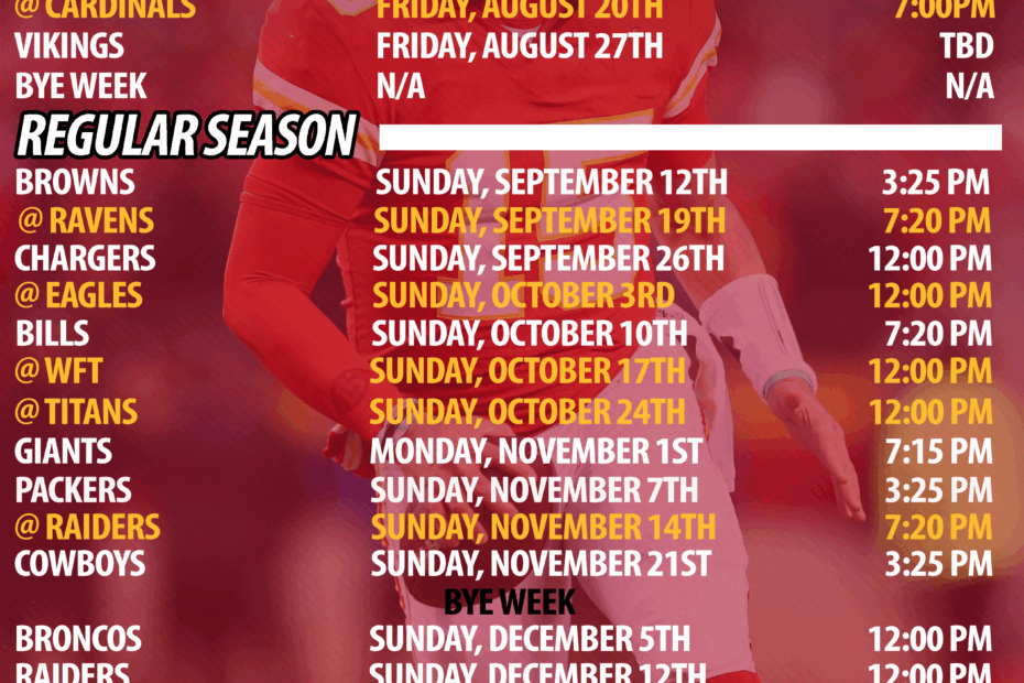 2021 Chiefs Schedule Chiefs Tickets For Less