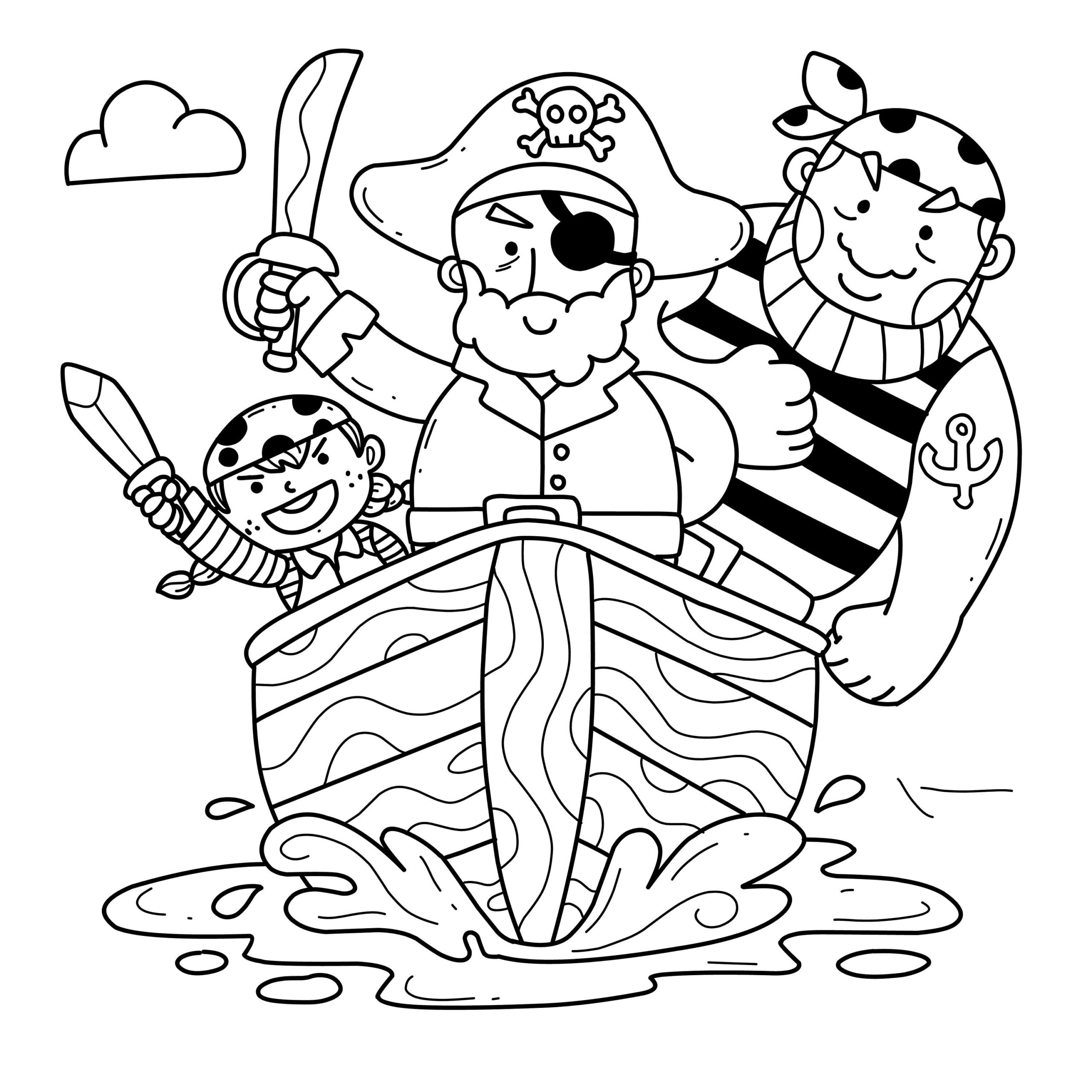 pirate printable coloring pages