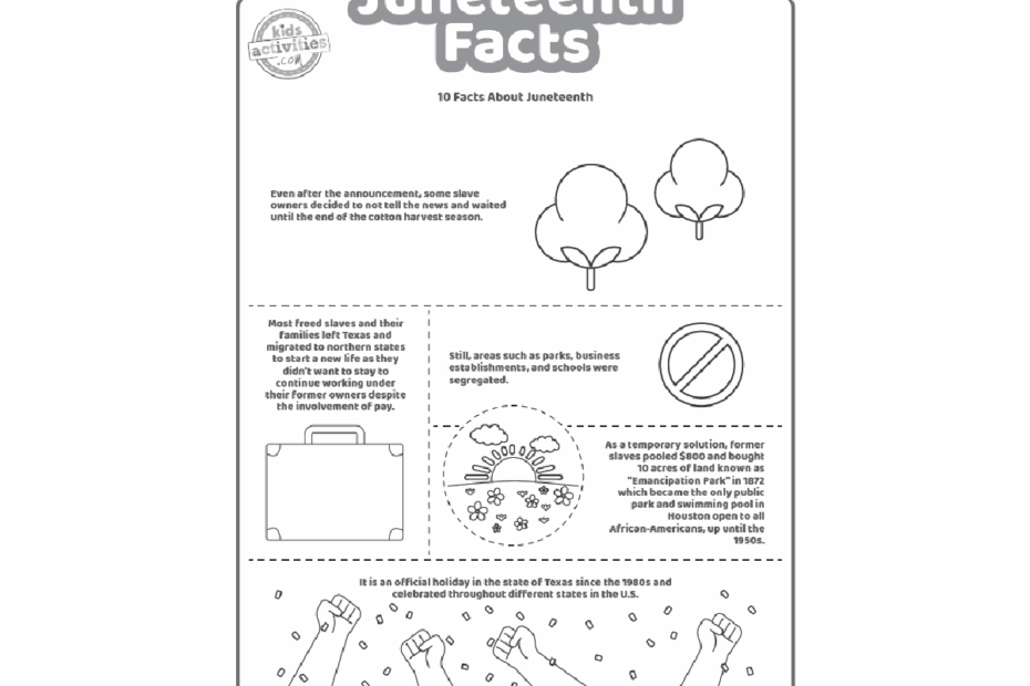 23 Juneteenth For Kids Activities And Free Printable Flag For Worksheets Library
