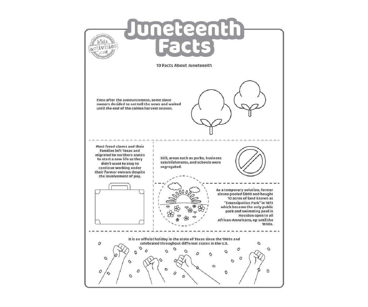 23 Juneteenth For Kids Activities And Free Printable Flag For Worksheets Library