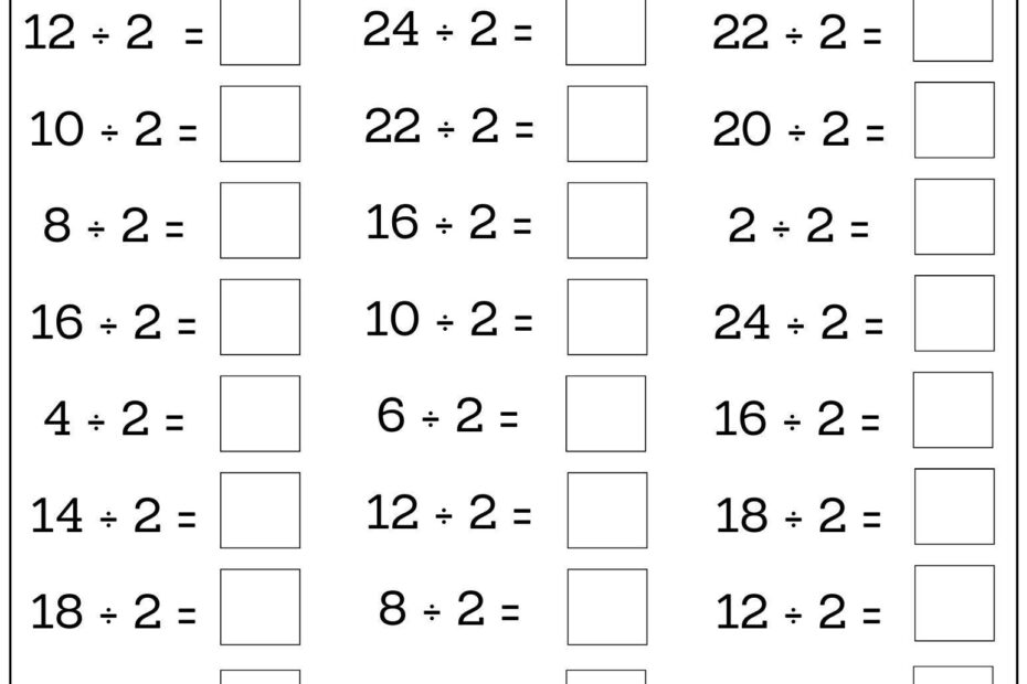 24 Printable Multiplication And Division Worksheets 1 12 Fill