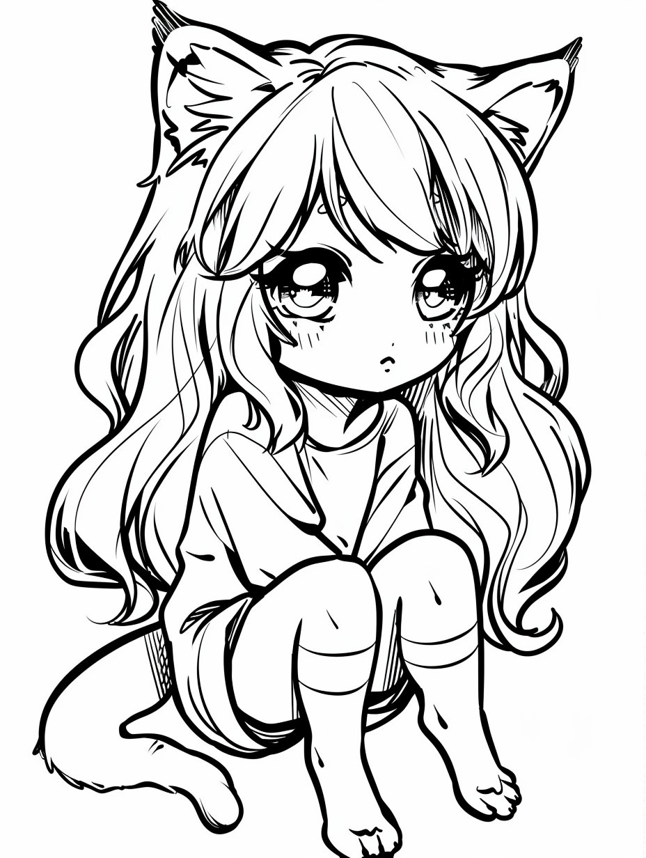 anime coloring sheet