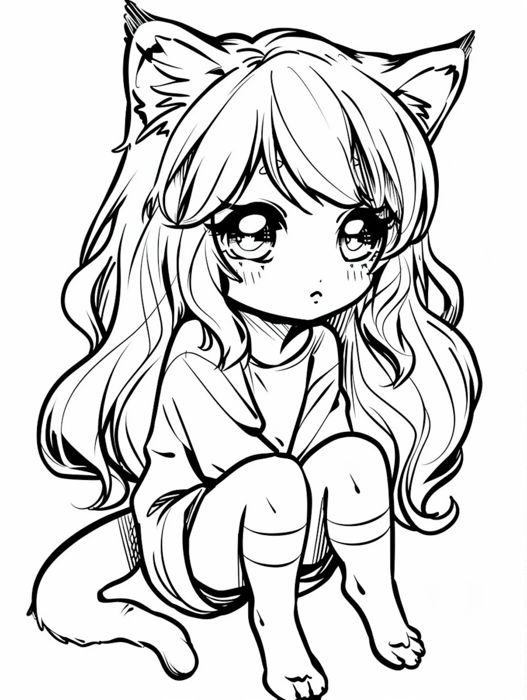 250 Adorable Anime Coloring Pages Printable Digital Download Etsy