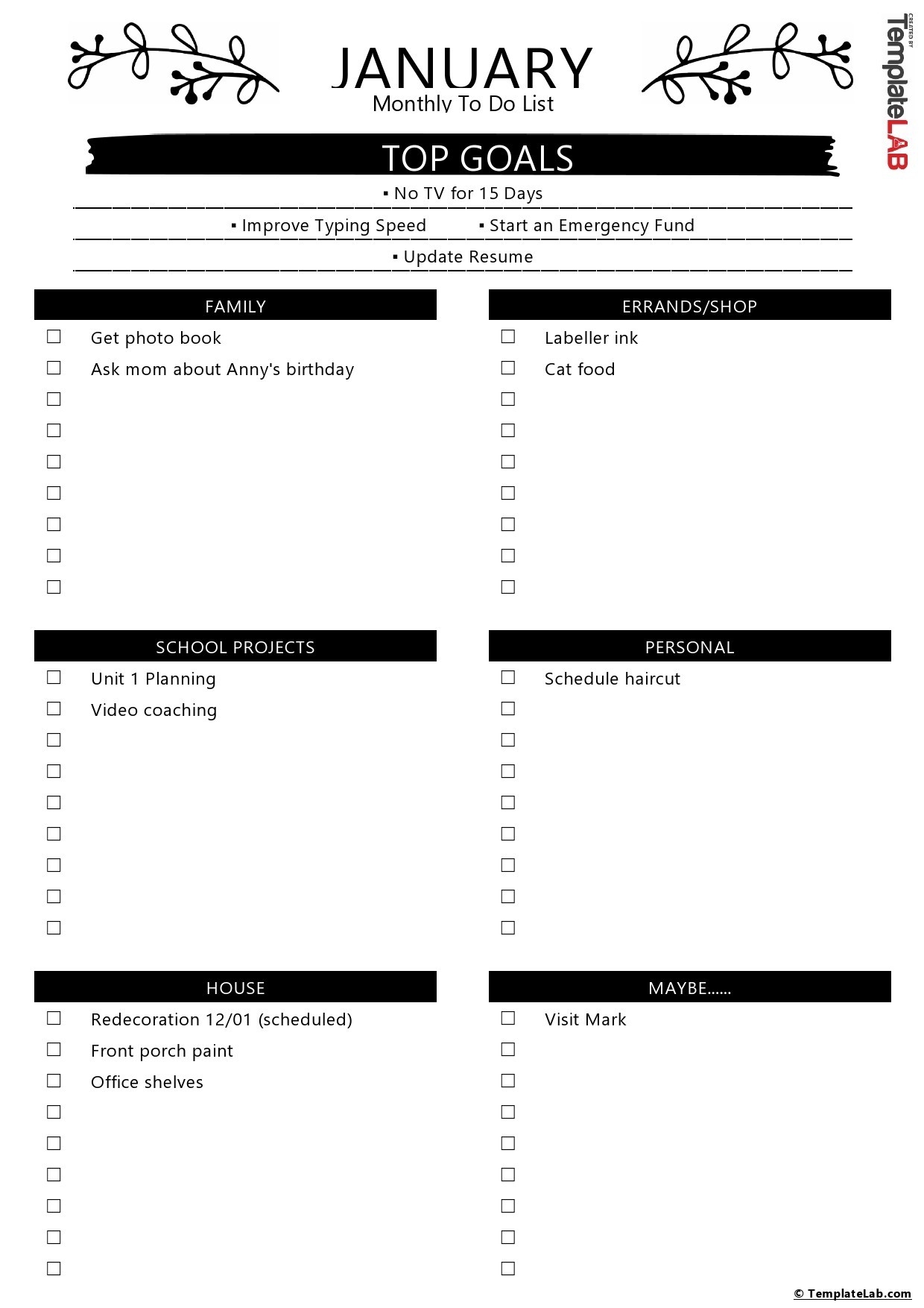 27 Printable To Do List U0026 Checklist Templates Excel Word PDF 