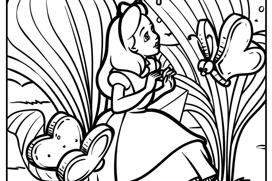 28 Alice In Wonderland Coloring Pages 100 Free Printables