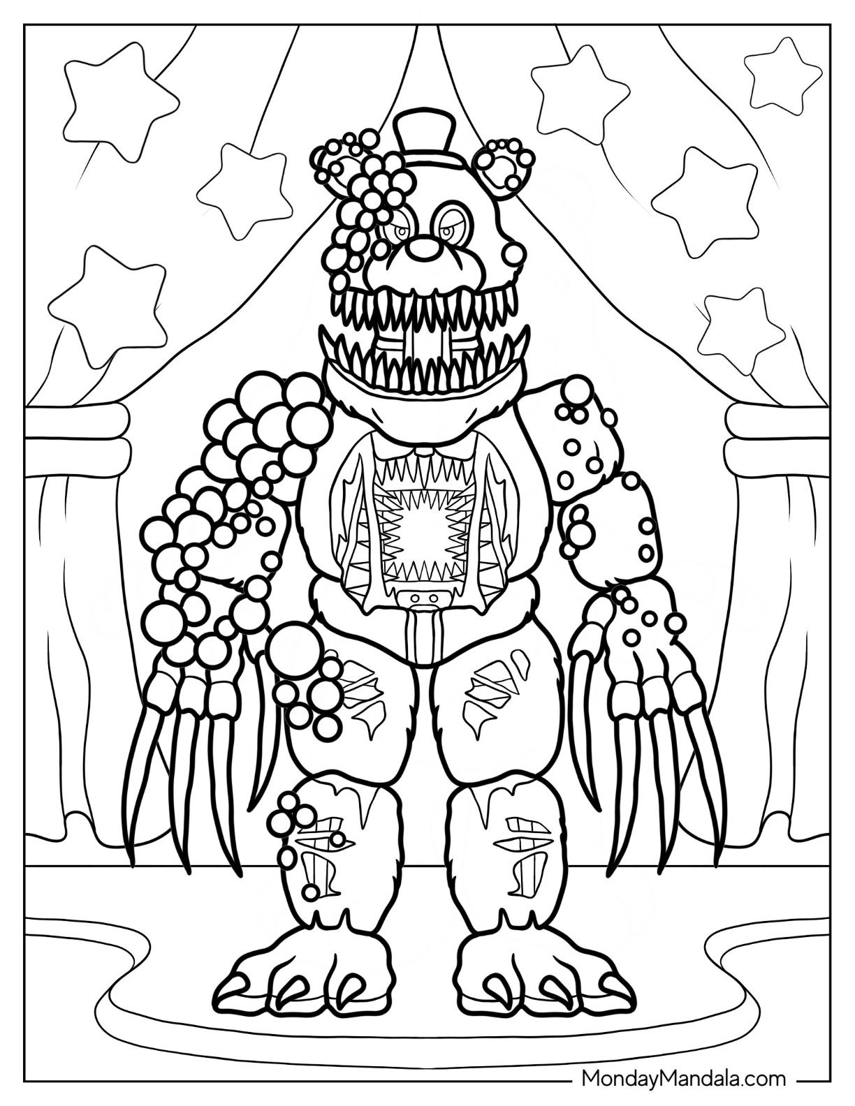 five nights at freddy's coloring pages printable