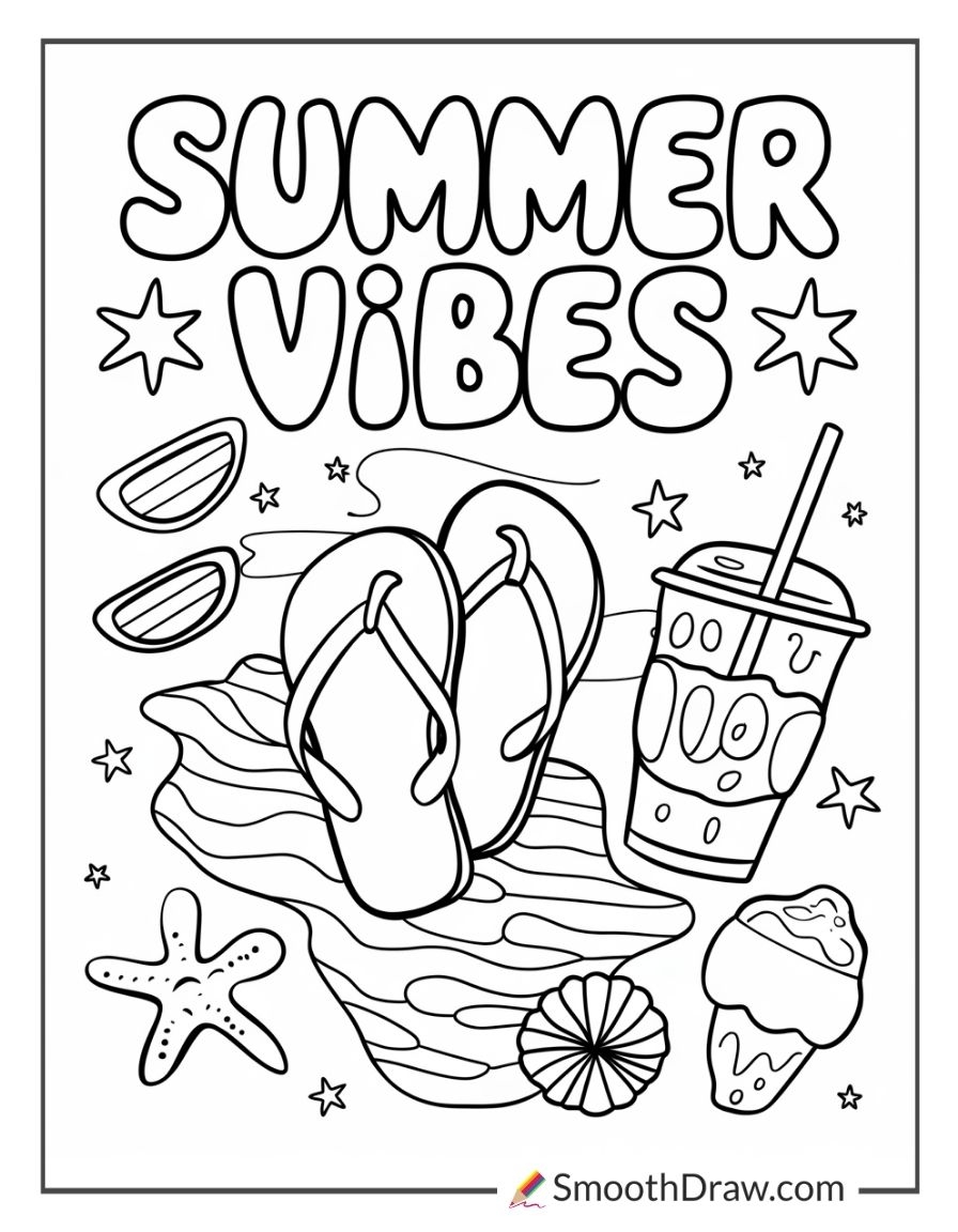 free summer printable coloring pages