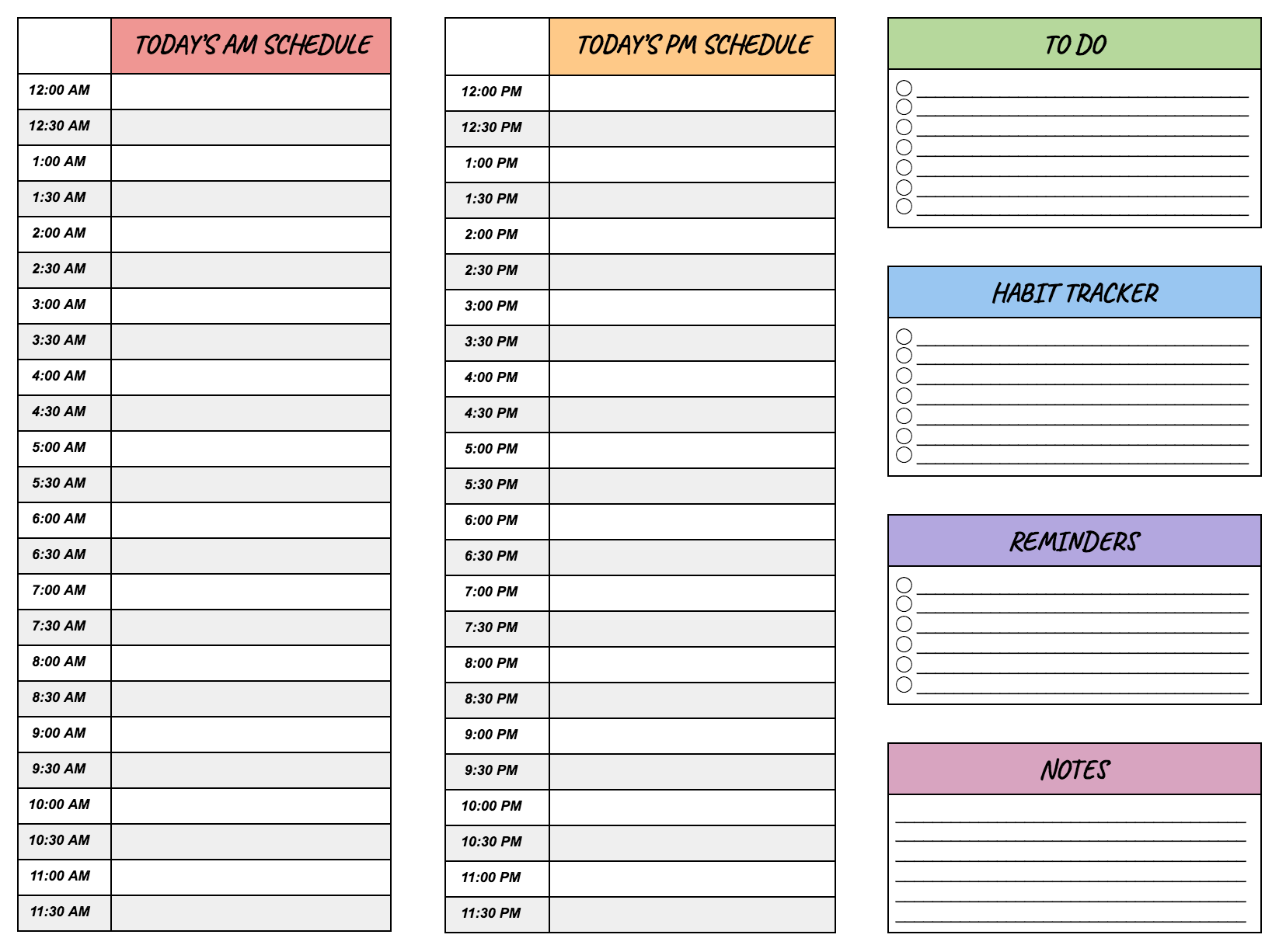 3 Awesome Templates That Will Help You Stay Extra Organized Free Access Downloads Breanna Spain Blog