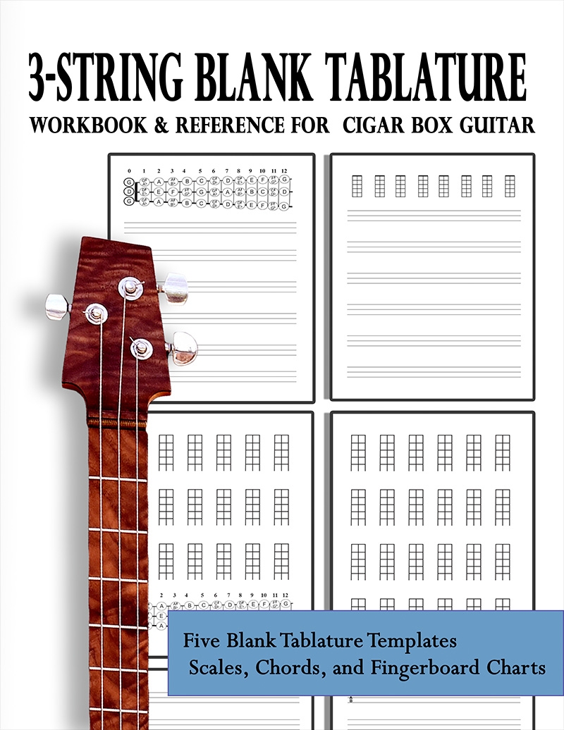 3 String Blank Tablature Workbook U0026 Reference For Cigar Box Guitar